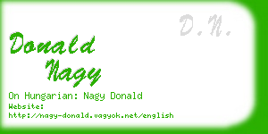 donald nagy business card